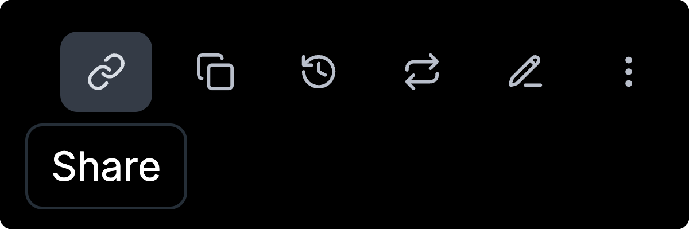 The Share menu on the top of a Dosu doc